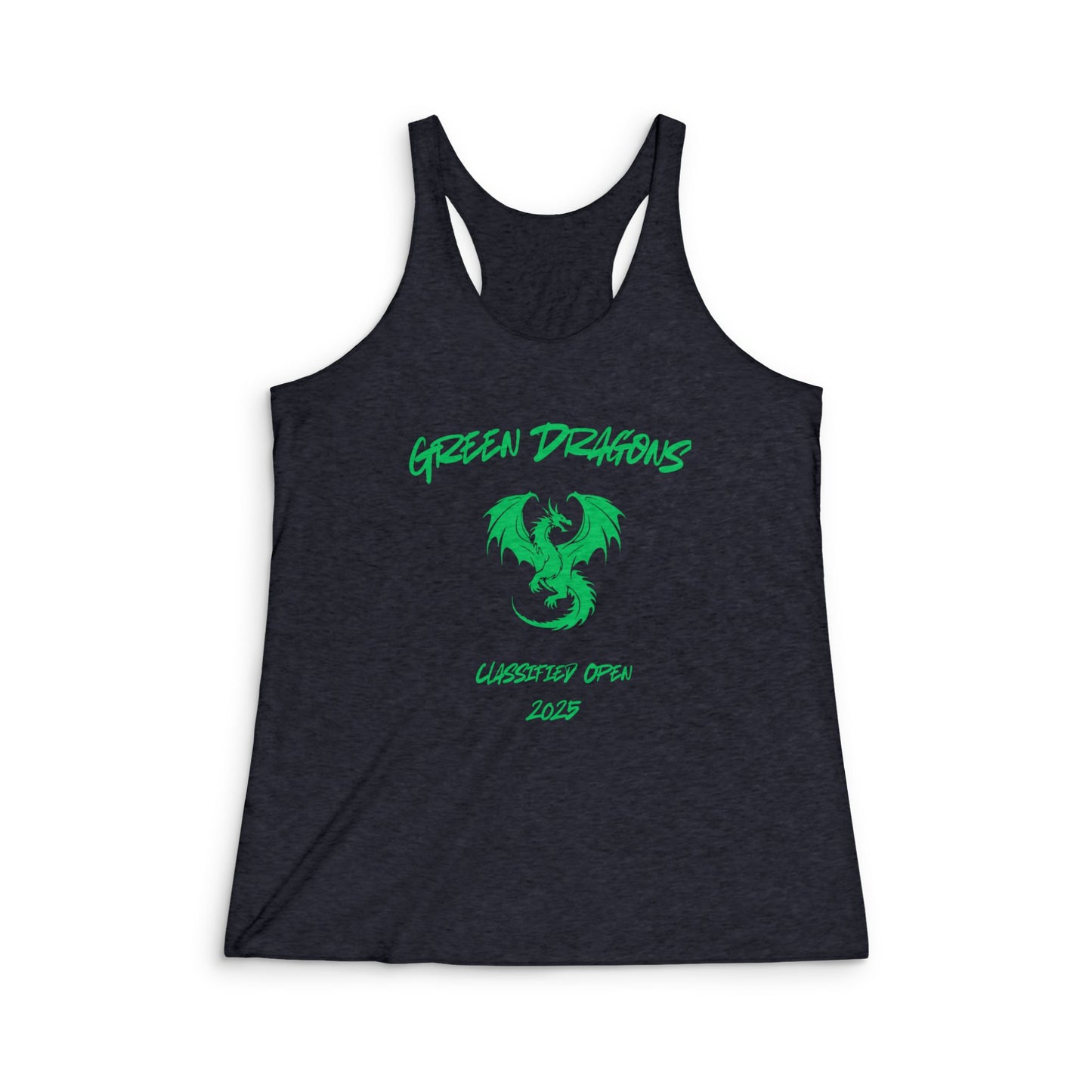 Team Green Dragons Women's Tri-Blend Racerback Tank