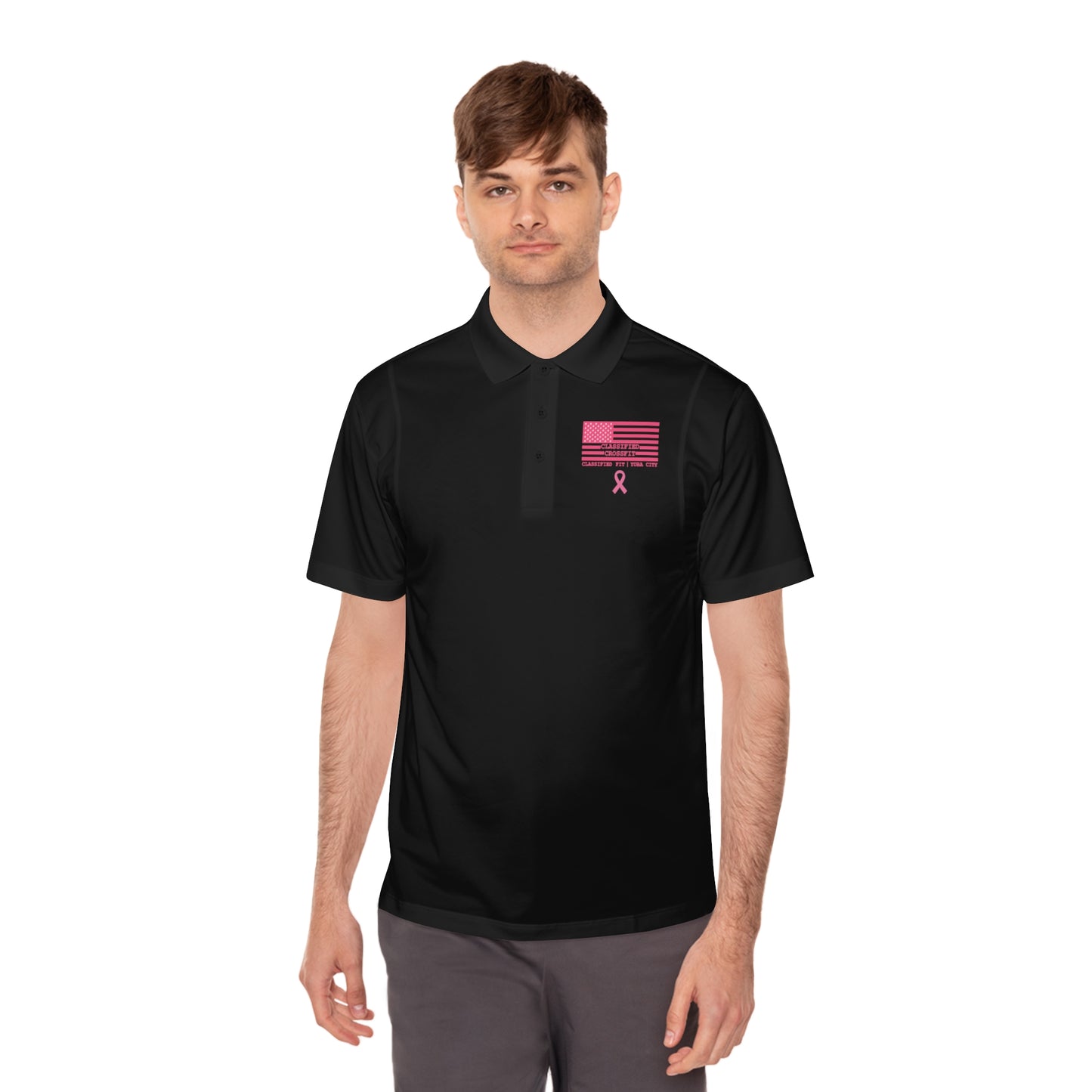 Men's Pink October Polo