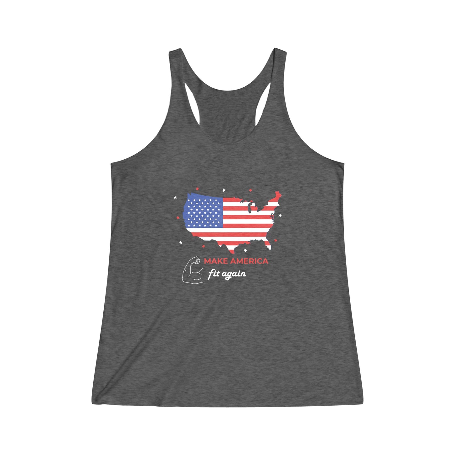 2024 Make America Fit Again Women's Tri-Blend Racerback Tank