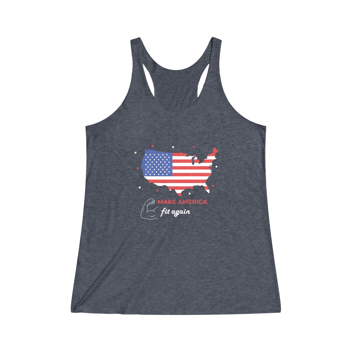 2024 Make America Fit Again Women's Tri-Blend Racerback Tank