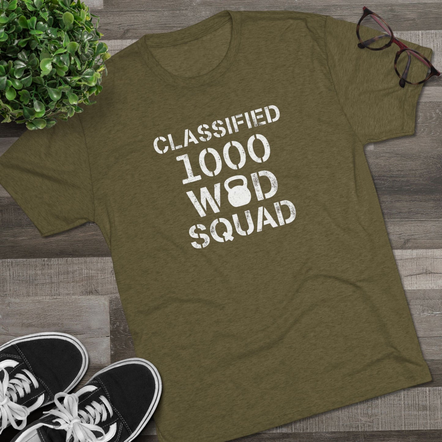 Classified 1000 WOD Squad Tee — CrossFit Kettlebell Workout Shirt