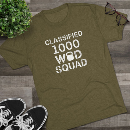 Classified 1000 WOD Squad Tee — CrossFit Kettlebell Workout Shirt