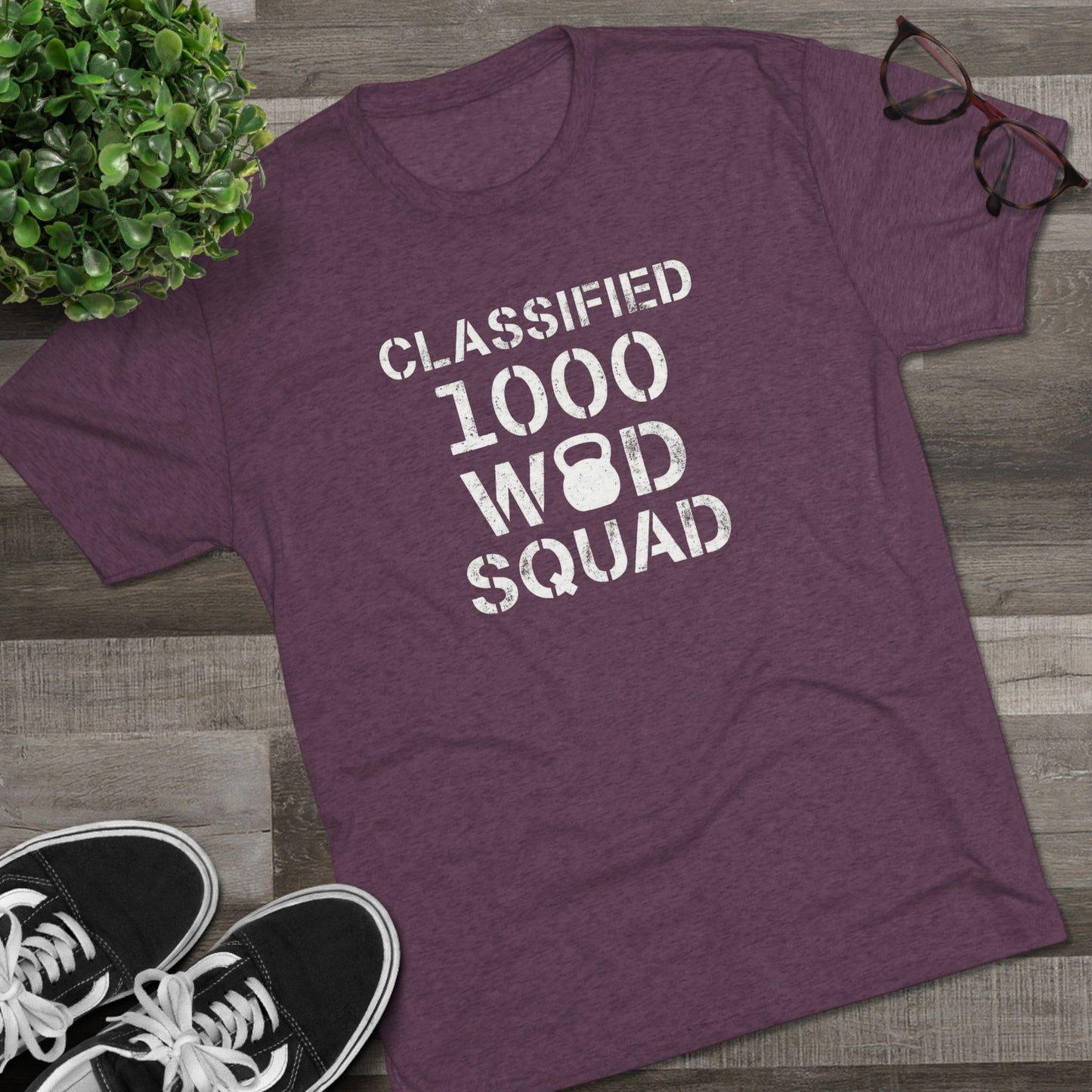 Classified 1000 WOD Squad Tee — CrossFit Kettlebell Workout Shirt